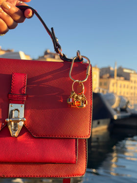 Travelory porte-clés souvenir de voyage avec charm drapeau personnalisé 